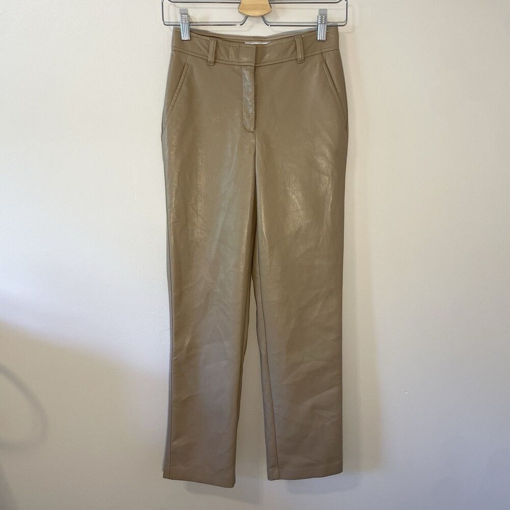 Aritzia Babaton Agency Faux Leather Pants Sz 0